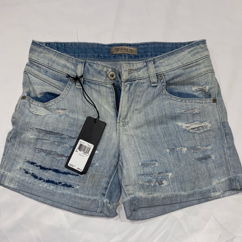 Ripped Jean Boyfriend Shorts